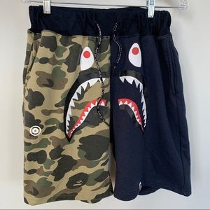 A Bathing Ape BAPE Multi Logo Shorts w/ Leggings in Black NWT A Bathing Ape BAPE Multi Logo Shorts w/ Leggings in Black NWT